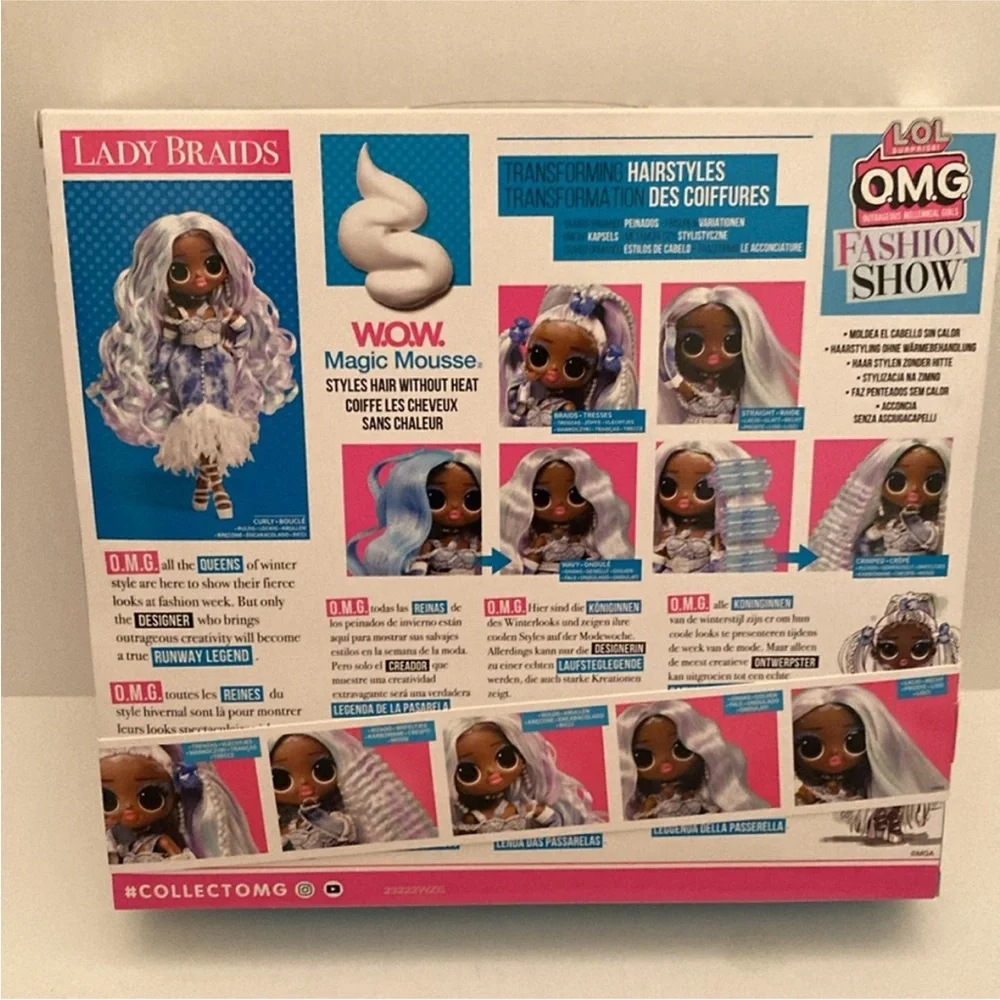 LOL Surprise OMG Fashion Show Lady Braids Fashion Doll Hair Edition